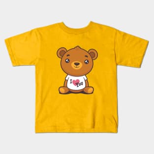 Teddy Bear - I Love You Kids T-Shirt